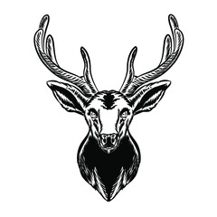 Illustration of vintage deer vector for logo