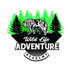 outdoor adventure and hunt sport club sign or badge vector