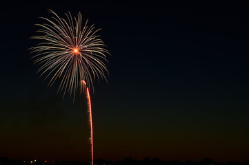  single fireworks in the sky