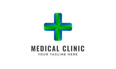 Modern medical clinic logo . Usable for hospital, clinic, doctor, pharmacy, and others