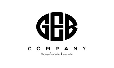 GEB three Letters creative circle logo design