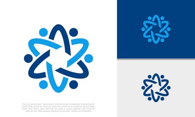 Human Resources Consulting Company, Global Community Logo. Social Networking logo designs. 