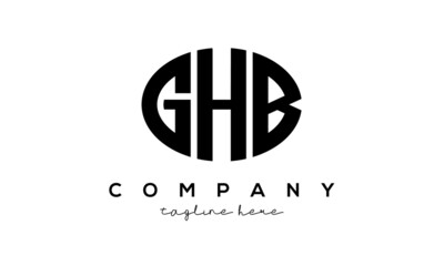 GHB three Letters creative circle logo design