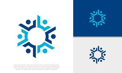 Human Resources Consulting Company, Global Community Logo. Social Networking logo designs.
