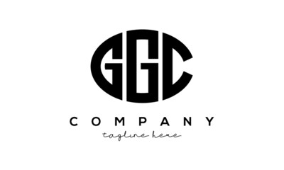 GGC three Letters creative circle logo design