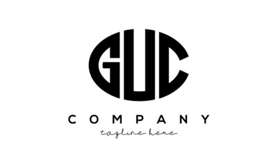 GUC three Letters creative circle logo design