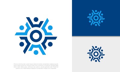 Human Resources Consulting Company, Global Community Logo. Social Networking logo designs.
