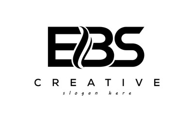 Letter EBS creative logo design vector	