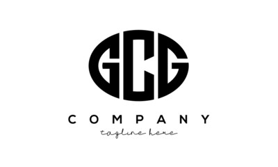 GCG three Letters creative circle logo design