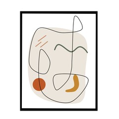 contemporary art poster in pastel colors. Abstract geometric elements and strokes,geometric shapes Great design for social media, postcards, prints.