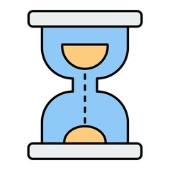 Vector hourglass Filled Outline Icon Design