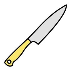 Vector Knife Filled Outline Icon Design