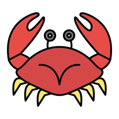 Vector Crustacean Filled Outline Icon Design