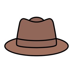 Vector Hat Filled Outline Icon Design