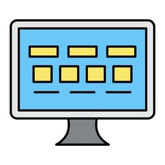 Vector Front End Filled Outline Icon Design