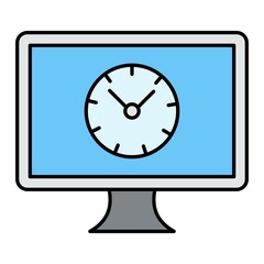 Vector History Filled Outline Icon Design