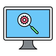 Vector Optimization Filled Outline Icon Design