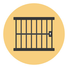 Jail icon vector for law concept illustration concept set clipart