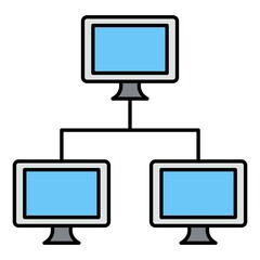 Vector Collaboration Filled Outline Icon Design