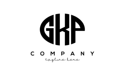 GKP three Letters creative circle logo design