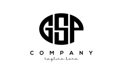 GSP three Letters creative circle logo design