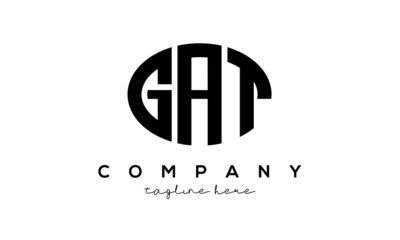 GAT three Letters creative circle logo design