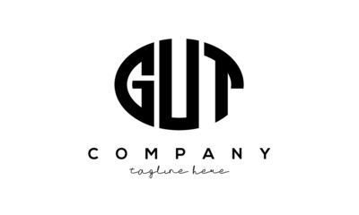 GUT three Letters creative circle logo design