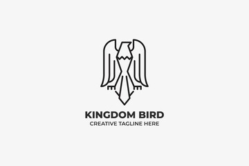 Majestic Eagle Bird Monoline Business Logo