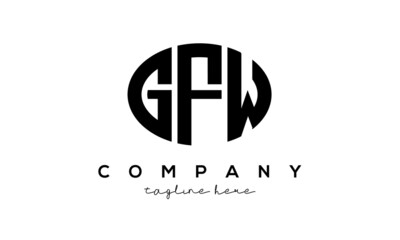 GFW three Letters creative circle logo design