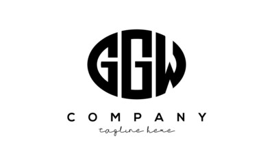 GGW three Letters creative circle logo design