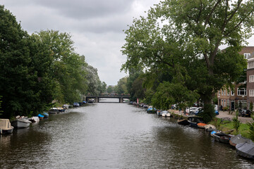 View From Han Van Zomerenbrug Bridge At Amsterdam The Netherlands 18-8-2021