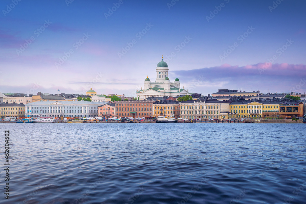 Canvas Prints helsinki skyline at sunset with helsinki cathedral - helsinki, finland