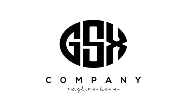 GSX three Letters creative circle logo design