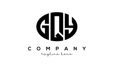 GQY three Letters creative circle logo design