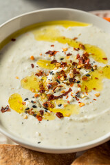 Homemade Organic Greek Yogurt Labneh Dip