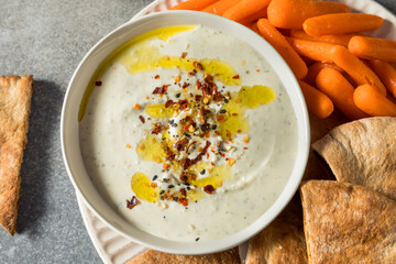 Homemade Organic Greek Yogurt Labneh Dip