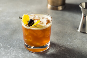 Boozy Refreshing Cold Amaro Sour