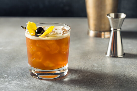 Boozy Refreshing Cold Amaro Sour