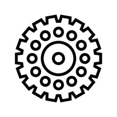 Gear vectpr icon set. mechanism illustration sign collection. Mechanics symbol or logo.