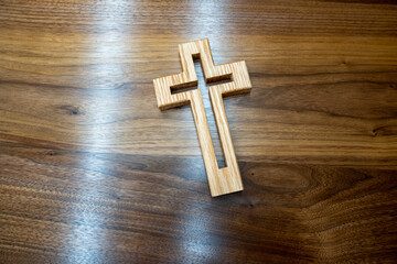 A background with traces of time, and Wooden Cross.