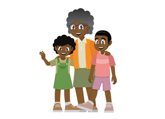 grandmother with grandchild. Generations and family relationship.,vector eps10