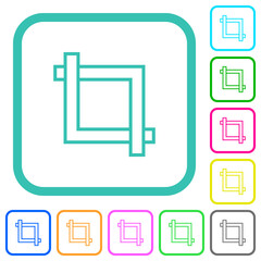 Crop tool vivid colored flat icons