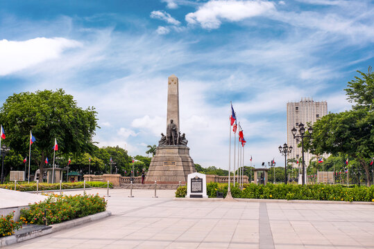 Manila, Philippines - Rizal Monument in Luneta (Rizal Park). Built to commemorate the country's national hero.