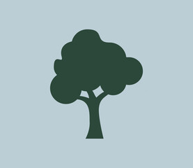 Tree icon silhouette, Vector image