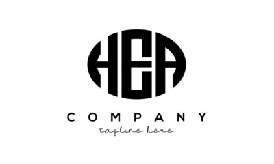 HEA three Letters creative circle logo design