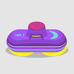 Multicolored glass cleaning robot. flat vector illustration.