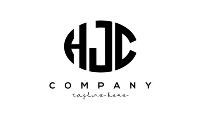 HJC three Letters creative circle logo design