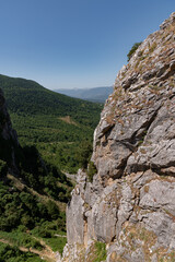 Molise, Italy. Glimpses of summer. View from the village of Pescopennataro