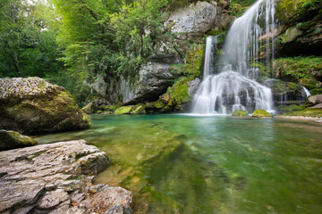 Obraz premium waterfall in the forest