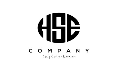 HSE three Letters creative circle logo design